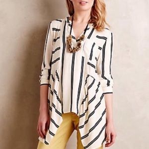 Anthropologie (Maeve) Lainey Henley Stripe Blouse